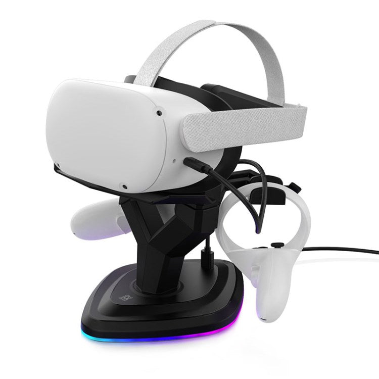 VR Stand Holder Charger Display Stand Docking Station for Oculus Quest 2/Pico Neo 3/Focus 3 Headset Controllers VR Accessories - Black VR Stand Holder Charger Display Stand Docking Station for Oculus Quest 2/Pico Neo 3/Focus 3 Headset Controllers VR Accessories - Black